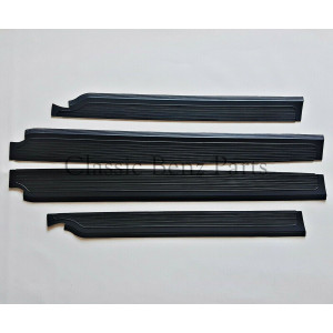 MERCEDES W108 DOOR SILL PLATE COVER SET BLACK MERCEDES W108 DOOR SILL PLATE COVER SET BLACK
