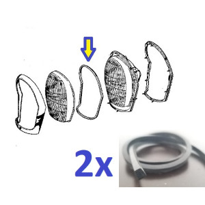 Mercedes W111 Coupe Headlight front rubbers