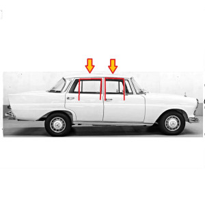 MERCEDES W110 DOOR WINDOW GLASS CHANNEL RUNNING RUBBER SEALS MERCEDES W110 DOOR WINDOW GLASS CHANNEL RUNNING RUBBER SEALS