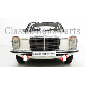 MERCEDES W114 COUPE FRONT BUMPER RUBBERS 2 SHORT PIECES 