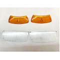 MERCEDES W114 COUPE HEADLIGHT ORANGE SIGNAL CLEAR FOG LENSES 