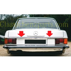 MERCEDES W114 COUPE TRUNK CHROME MOULDING TRIMS MERCEDES W114 COUPE TRUNK CHROME MOULDING TRIMS