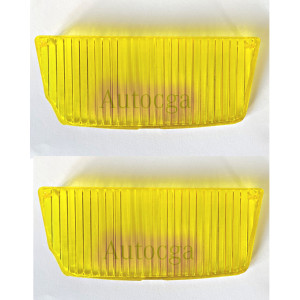 MERCEDES W114 COUPE HEADLIGHT YELLOW FOG LENSES