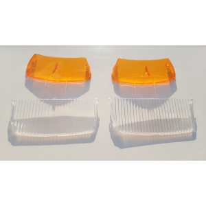 MERCEDES W114 COUPE HEADLIGHT ORANGE SIGNAL CLEAR FOG LENSES 