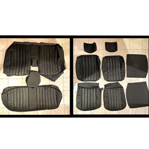 MERCEDES W114 W115 LEATHER SEAT COVER SET BLACK MERCEDES W114 W115 LEATHER SEAT COVER SET BLACK