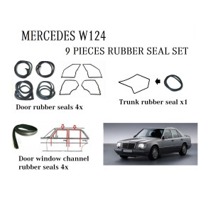 MERCEDES W124 RUBBER SEAL SET 9 PIECES 