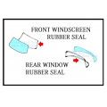 MERCEDES W123 COUPE RUBBER GASKET SEAL SET 10 PIECES