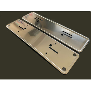 CHROME LICENSE PLATES FRONT & REAR 