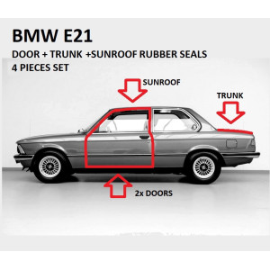 BMW E21 Door Trunk and Sunroof Rubber Seals 