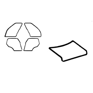 BMW E34 Sedan Door Trunk Rubber Seals BMW E34 Sedan Door Trunk Rubber Seals