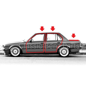 BMW E30 Door and Trunk Boot Lid Rubber Seals  BMW E30 Door and Trunk Boot Lid Rubber Seals