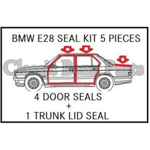 BMW E28 Door Trunk Boot Lid Rubber Seals 