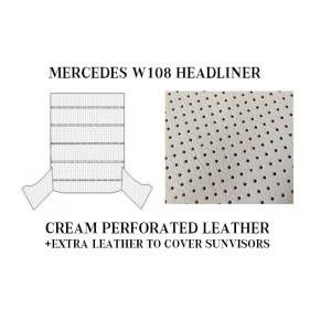 MERCEDES W108 ROOF SKY CEILING HEADLINER CREAM  